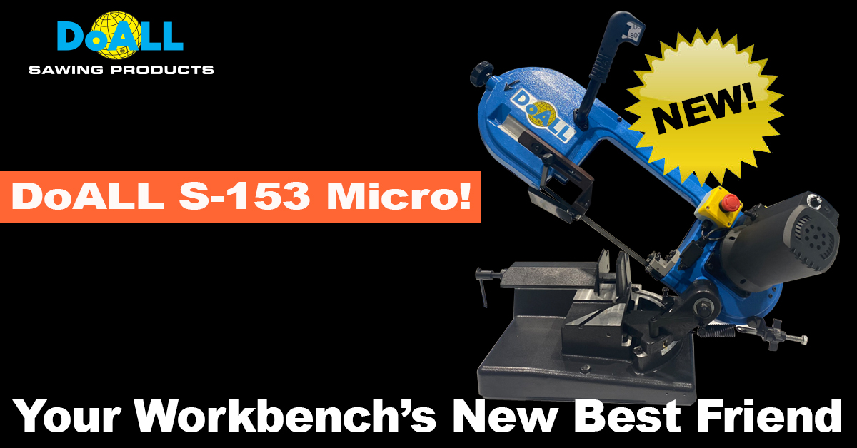 Discover the Compact and Powerful DoALL S-153 Micro Benchtop Saw for Small Workshops and On-the-Go Jobs